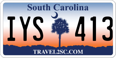 SC license plate IYS413
