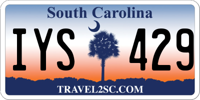 SC license plate IYS429