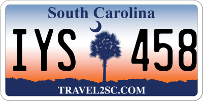 SC license plate IYS458