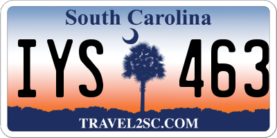 SC license plate IYS463