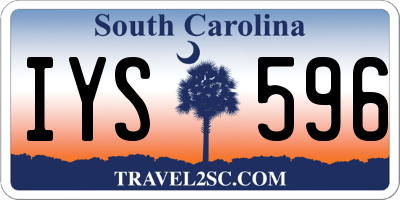 SC license plate IYS596