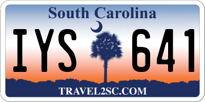 SC license plate IYS641