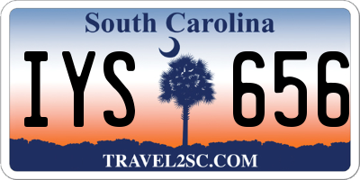 SC license plate IYS656