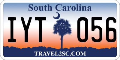 SC license plate IYT056