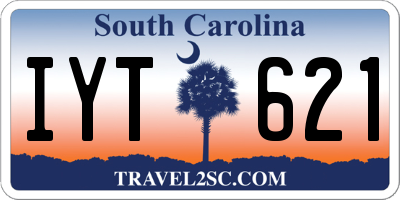 SC license plate IYT621