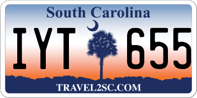 SC license plate IYT655