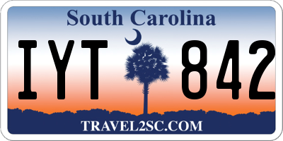 SC license plate IYT842
