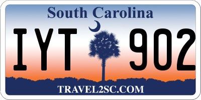SC license plate IYT902