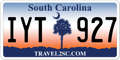 SC license plate IYT927