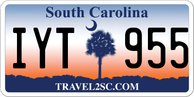 SC license plate IYT955