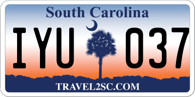 SC license plate IYU037