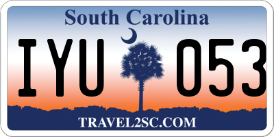 SC license plate IYU053