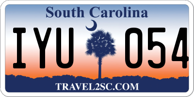 SC license plate IYU054
