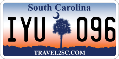 SC license plate IYU096