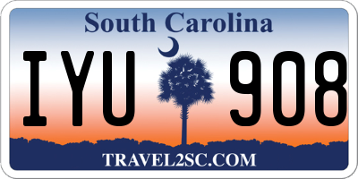 SC license plate IYU908
