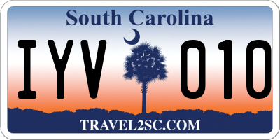 SC license plate IYV010
