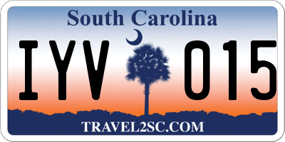 SC license plate IYV015