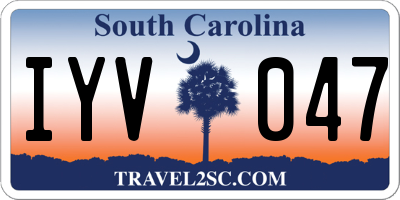SC license plate IYV047
