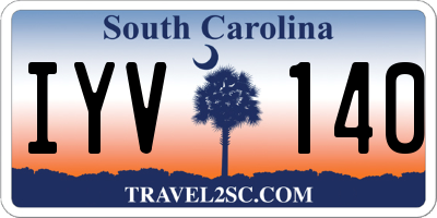 SC license plate IYV140