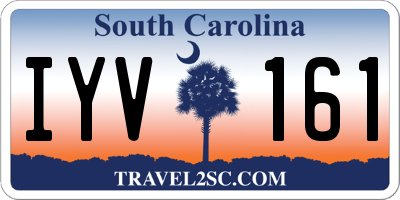 SC license plate IYV161