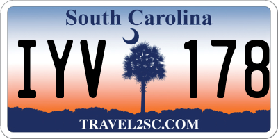 SC license plate IYV178