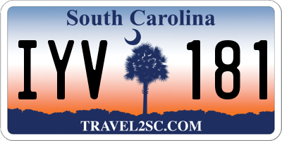SC license plate IYV181