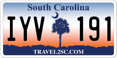 SC license plate IYV191