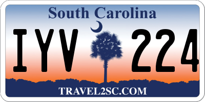 SC license plate IYV224