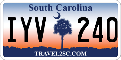 SC license plate IYV240