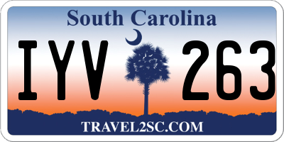 SC license plate IYV263