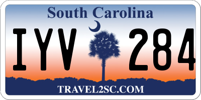 SC license plate IYV284
