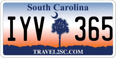SC license plate IYV365