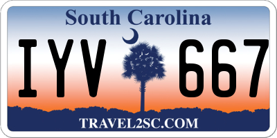 SC license plate IYV667