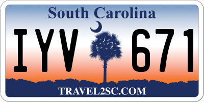 SC license plate IYV671