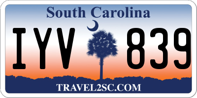 SC license plate IYV839