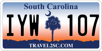 SC license plate IYW107