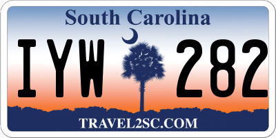 SC license plate IYW282