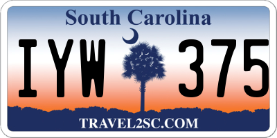 SC license plate IYW375