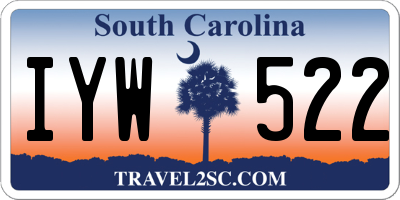 SC license plate IYW522