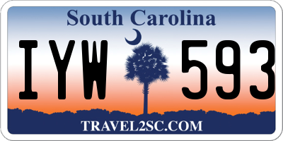 SC license plate IYW593