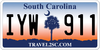 SC license plate IYW911