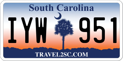 SC license plate IYW951