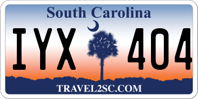SC license plate IYX404