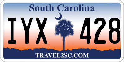 SC license plate IYX428