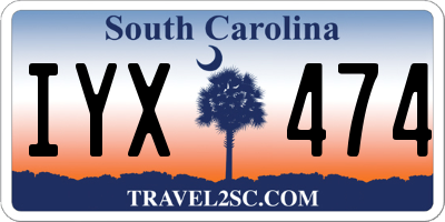 SC license plate IYX474