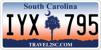 SC license plate IYX795