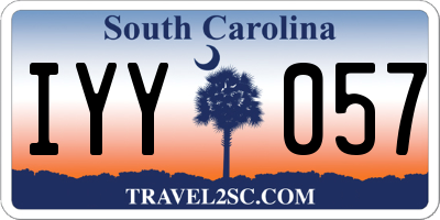 SC license plate IYY057