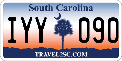 SC license plate IYY090