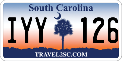 SC license plate IYY126