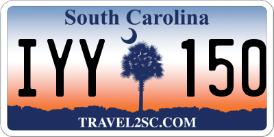 SC license plate IYY150
